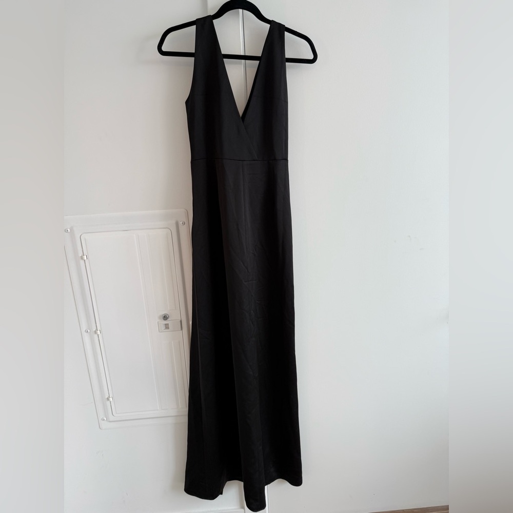 BHLDN PIPER SATIN BRIDESMAIDS DRESS SLIT - Picture 5 of 6